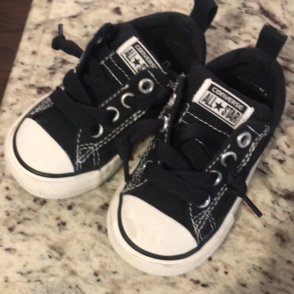 Black toddler converse sneakers